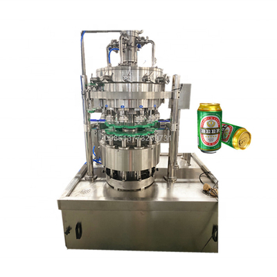 La boisson l'aluminium de bière à échelle réduite que peut machine remplissante de cachetage a carbonaté la machine de mise en conserve remplissante de boisson non alcoolisée pour la petite entreprise